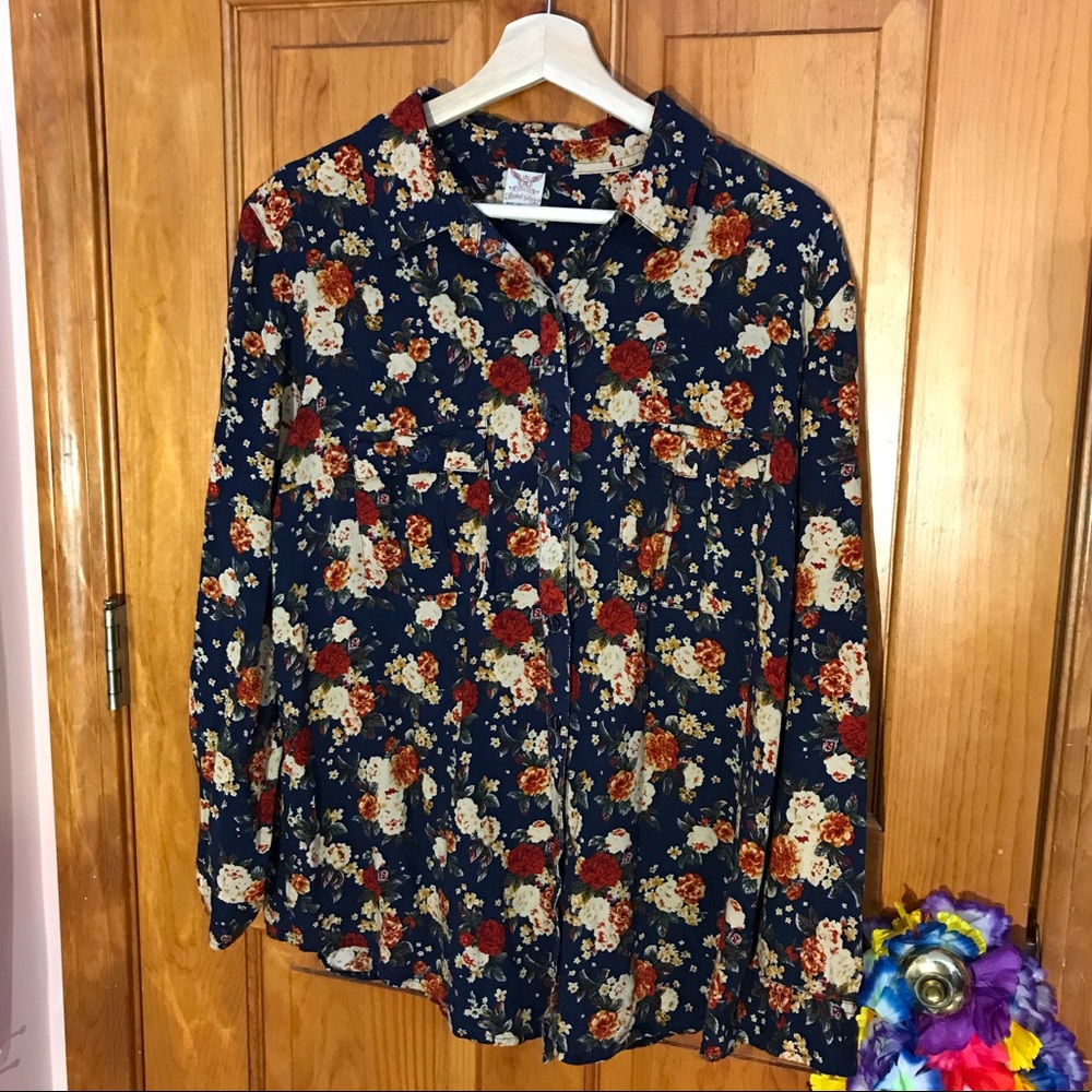 Floral Button Down